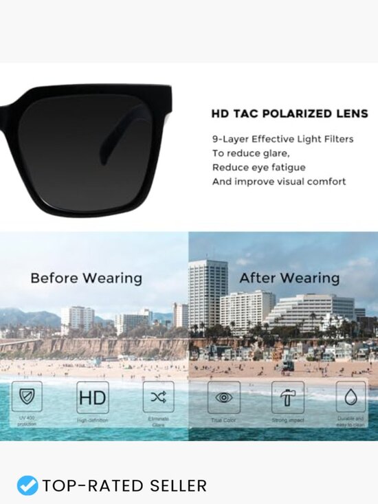 Oversized Square Sunglasses Retro Y2K Style UV400 Protection Lightweight main image 6